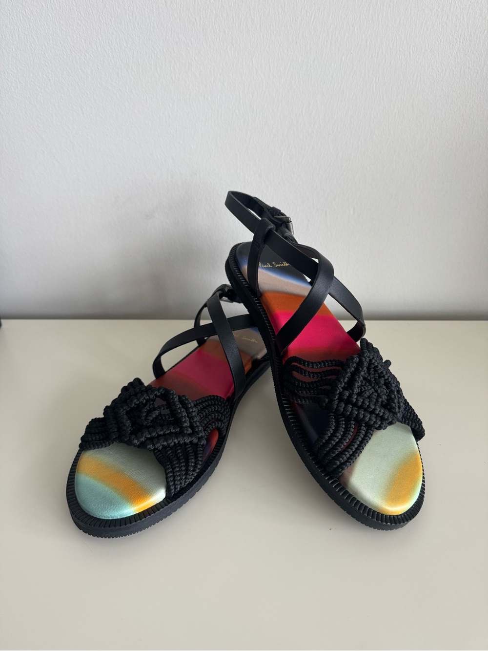 Paul Smith Strap Flat Sandals Size 37 NWT
